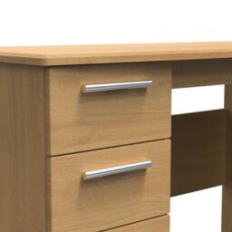 Ready Assembled 2 U Windsor 3 Drawer Desk (Ready Assembled) in Light Brown - thumbnail 4