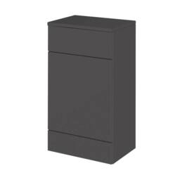 Balterley Alrewas Contemporary Floor Standing WC Unit, Gloss Grey, 500mm in Grey