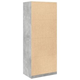 Berkfield Home Wardrobe Concrete Grey 80x50x200 cm Engineered Wood - Size: 80 x 50 x 200 cm - thumbnail 6