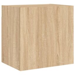 Berkfield Home 4 Piece TV Wall Units Sonoma Oak Engineered Wood in Brown - thumbnail 7