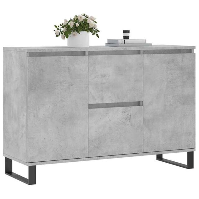 Berkfield Home Sideboard Concrete Grey 104x35x70 cm Engineered Wood - Size: 104 x 35 x 70 cm - image 1