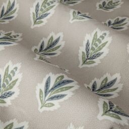 Sanderson Sessile Leaf Printed Room Darkening Pencil Pleat Curtains in Light Blue - Size: 168 cm width x 183 cm drop - thumbnail 5