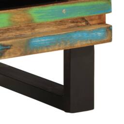 Berkfield Home Bedside Cabinets 2 pcs 40x33x46 cm Solid Wood Reclaimed in Black - Size: 40 x 33 x 46 cm - thumbnail 9
