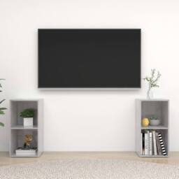 Berkfield Home TV Cabinets 2 pcs Concrete Grey 72x35x36.5 cm Engineered Wood - thumbnail 2