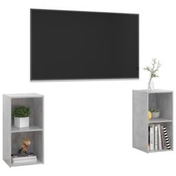 Berkfield Home TV Cabinets 2 pcs Concrete Grey 72x35x36.5 cm Engineered Wood - thumbnail 3
