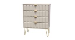 Ready Assembled 2 U Metro 4 Drawer Chest (Ready Assembled) in Taupe - Size: Medium - thumbnail 6