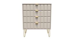Ready Assembled 2 U Metro 4 Drawer Chest (Ready Assembled) in Taupe - Size: Medium - thumbnail 2