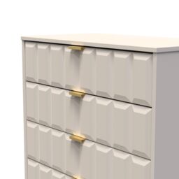 Ready Assembled 2 U Metro 4 Drawer Chest (Ready Assembled) in Taupe - Size: Medium - thumbnail 7