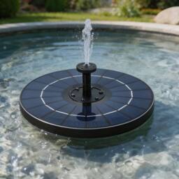 Living and Home 4W Floating Solar Fountain with Interchangeable Spray Heads in Black - thumbnail 5