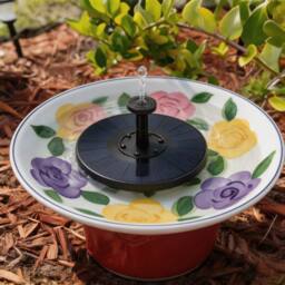 Living and Home 4W Floating Solar Fountain with Interchangeable Spray Heads in Black - thumbnail 3