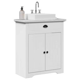 Berkfield Home Bathroom Sink Cabinet BODO White 70x35x80 cm - Size: 70 x 35 x 80 cm
