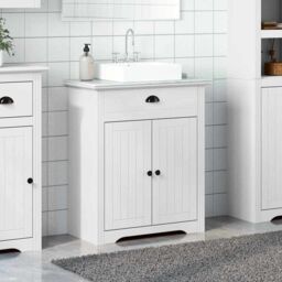 Berkfield Home Bathroom Sink Cabinet BODO White 70x35x80 cm - Size: 70 x 35 x 80 cm - thumbnail 3