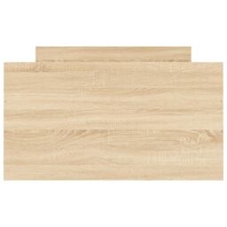 Berkfield Home Bed Frame with Headboard & Footboard Sonoma Oak 100x200 cm in Brown - thumbnail 6