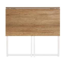 VOGREX White Wooden Folding Computer Desk Space Saving Office Work Table - thumbnail 3
