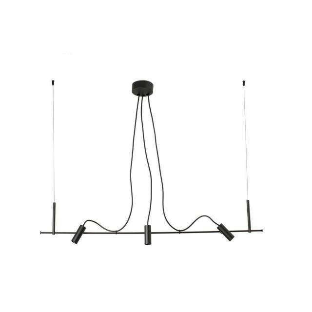 Netlighting Clap Linear 3x6W Outdoor Pendant Ceiling Light Black IP65 3000K - image 1