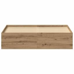 Berkfield Home Bed Frame without Mattress Artisan Oak 150x200 cm Engineered Wood in Brown - thumbnail 5