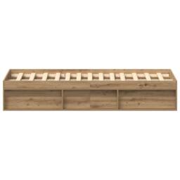 Berkfield Home Bed Frame without Mattress Artisan Oak 150x200 cm Engineered Wood in Brown - thumbnail 6