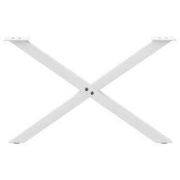 Berkfield Home Coffee Table Legs X-Shaped 2 pcs White 70x(42-43) cm Steel - thumbnail 4