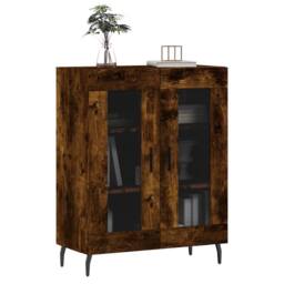 Berkfield Home Sideboard Smoked Oak 69.5x34x90 cm Engineered Wood in Brown - thumbnail 3