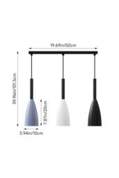 Living and Home 3-Light Iron Pendant Light - thumbnail 5