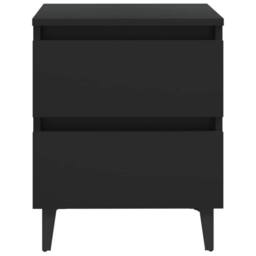 Berkfield Home Bed Cabinet Black 40x35x50 cm Engineered Wood - Size: 40 x 35 x 50 cm - thumbnail 3
