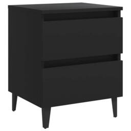 Berkfield Home Bed Cabinet Black 40x35x50 cm Engineered Wood - Size: 40 x 35 x 50 cm - thumbnail 2