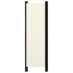 Berkfield Home 4-Panel Room Divider Cream White 200x180 cm - thumbnail 4
