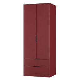 Ready Assembled 2 U Fuji 2 Door 2 Drawer Wardrobe (Ready Assembled) in Dark Red - thumbnail 4