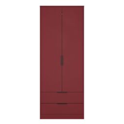Ready Assembled 2 U Fuji 2 Door 2 Drawer Wardrobe (Ready Assembled) in Dark Red - thumbnail 2