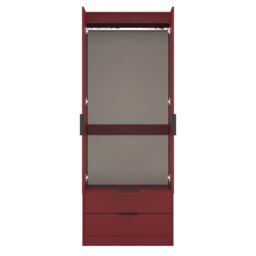 Ready Assembled 2 U Fuji 2 Door 2 Drawer Wardrobe (Ready Assembled) in Dark Red - thumbnail 8