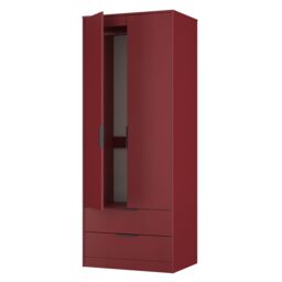 Ready Assembled 2 U Fuji 2 Door 2 Drawer Wardrobe (Ready Assembled) in Dark Red - thumbnail 6