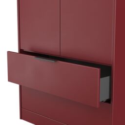 Ready Assembled 2 U Fuji 2 Door 2 Drawer Wardrobe (Ready Assembled) in Dark Red - thumbnail 7
