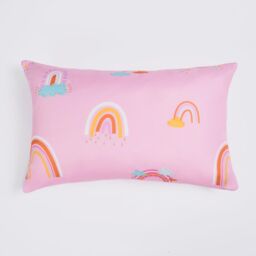 OHS Rainbow Duvet Cover Bedding Set Quilt Pillowcase Reversible in Pink - Size: Single - thumbnail 3