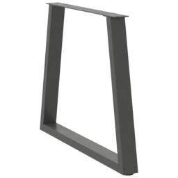 Berkfield Home Dining Table Legs V-Shape 2 pcs Anthracite 80x(72-73.3) cm Steel in Charcoal - thumbnail 4