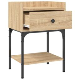 Berkfield Home Bedside Table Sonoma Oak 40.5x31x60 cm Engineered Wood in Brown - thumbnail 6