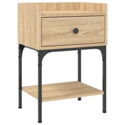 Berkfield Home Bedside Table Sonoma Oak 40.5x31x60 cm Engineered Wood in Brown - thumbnail 2