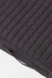Homescapes Quilted Polyester 3 Seater Orthopaedic Booster Cushion Cover in Black - thumbnail 6