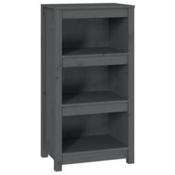 Berkfield Home Beautiful Book Cabinet Grey 50x35x97 cm Solid Wood Pine - Size: 50 x 35 x 97 cm - thumbnail 3
