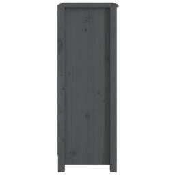 Berkfield Home Beautiful Book Cabinet Grey 50x35x97 cm Solid Wood Pine - Size: 50 x 35 x 97 cm - thumbnail 6
