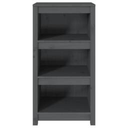 Berkfield Home Beautiful Book Cabinet Grey 50x35x97 cm Solid Wood Pine - Size: 50 x 35 x 97 cm - thumbnail 5