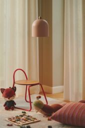 Nordlux Gaston Pendant Light Dusty Rose Metal Bedroom E27 Mains 20cm in Pink - thumbnail 3