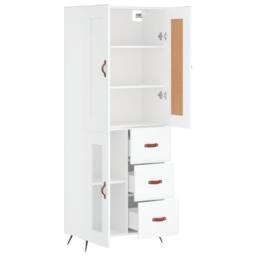 Berkfield Home Highboard White 69.5x34x180 cm Engineered Wood - thumbnail 4