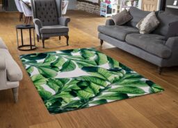 Benjamin Tate Design Tropical Palm Rug in Natural - Size: Large - thumbnail 2
