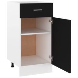 Berkfield Home Durable Drawer Bottom Cabinet Black 40x46x81.5 cm Engineered Wood - thumbnail 5