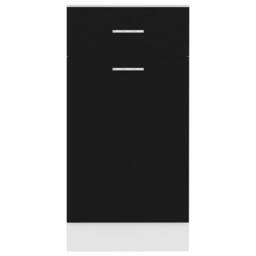 Berkfield Home Durable Drawer Bottom Cabinet Black 40x46x81.5 cm Engineered Wood - thumbnail 7