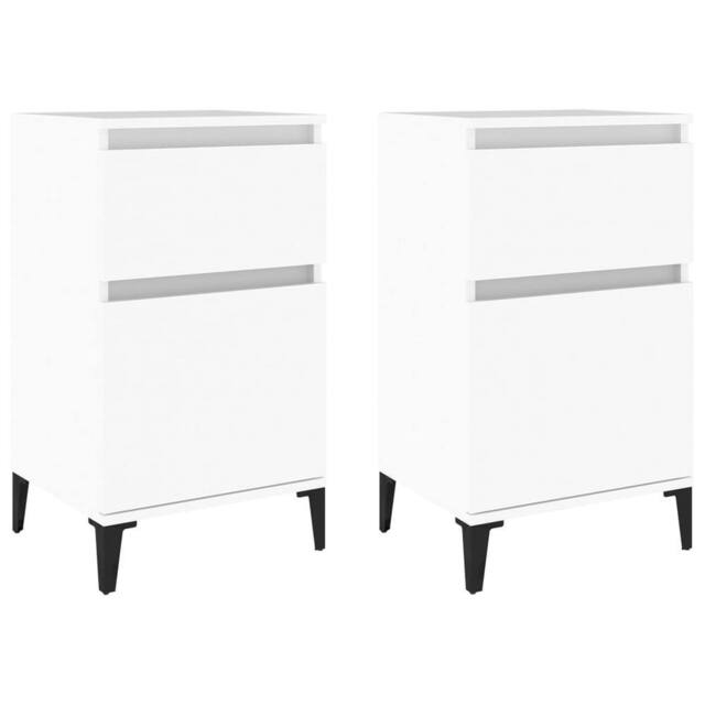 Berkfield Home Bedside Cabinets 2 pcs White 40x35x70 cm - Size: 40 x 35 x 70 cm - image 1