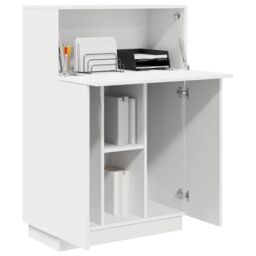 Berkfield Home White Writing Desk White Engineered Wood Medium - thumbnail 3
