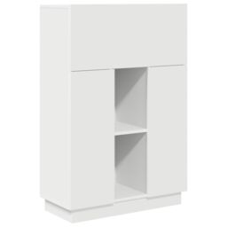 Berkfield Home White Writing Desk White Engineered Wood Medium - thumbnail 2