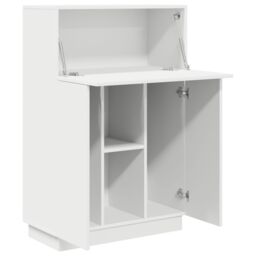 Berkfield Home White Writing Desk White Engineered Wood Medium - thumbnail 4