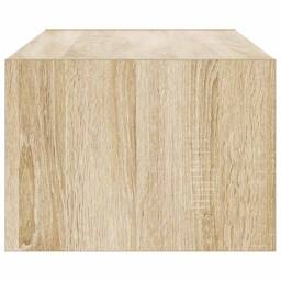 Berkfield Home TV Cabinet with LED Lights Sonoma Oak 100X35.5x25 cm in Brown - thumbnail 8